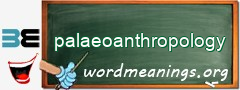 WordMeaning blackboard for palaeoanthropology